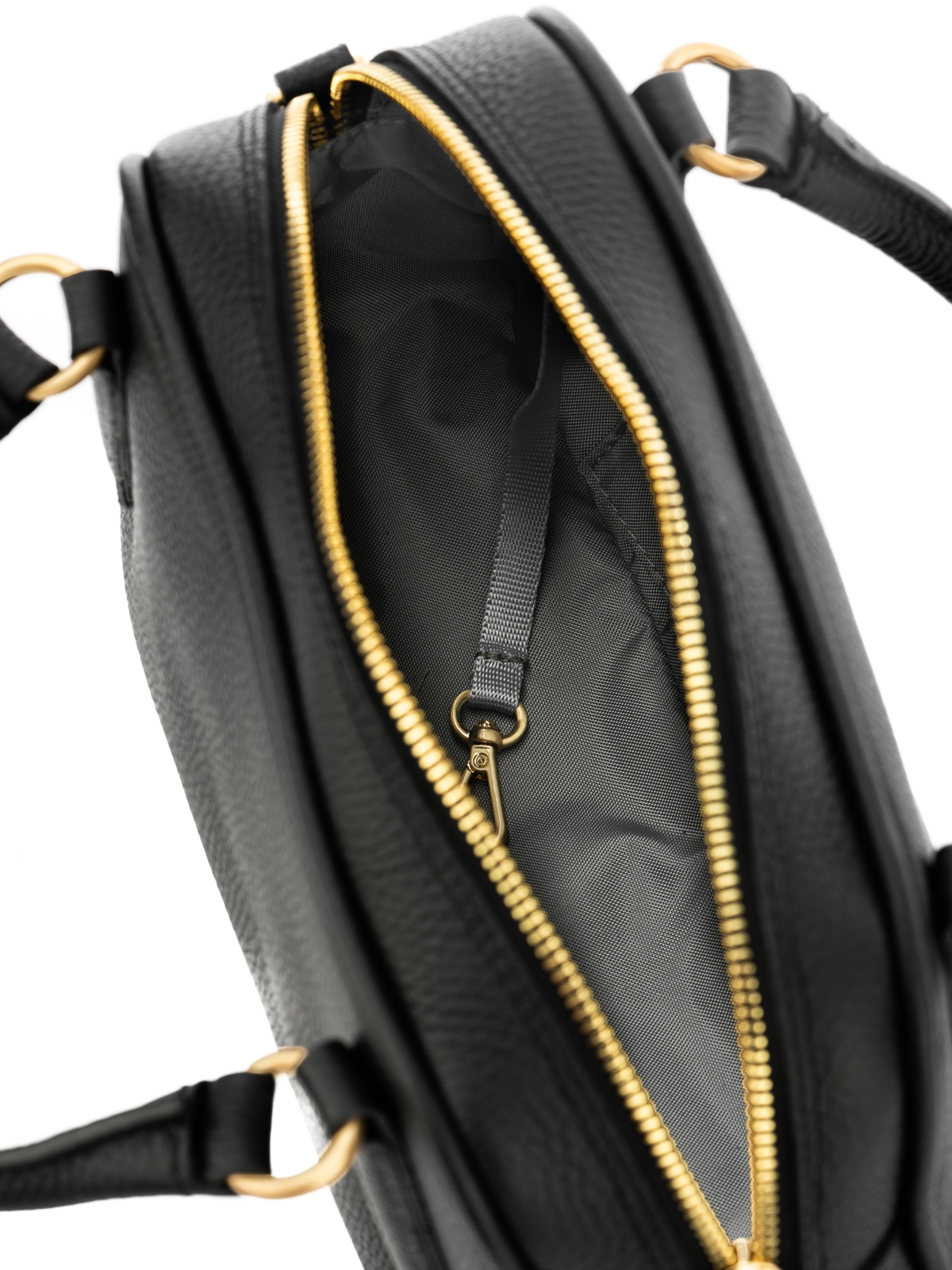 MINI CASSIE czarna groszek skórzana torebka damska listonoszka torba na ramię.jpg