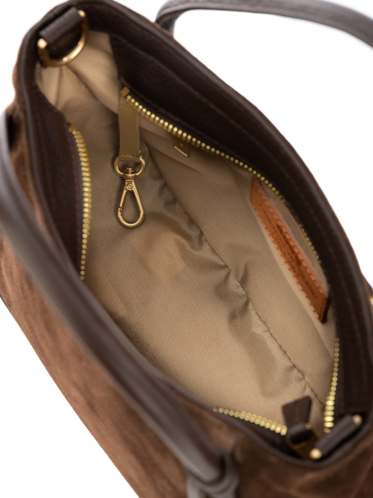 MINI GULIETTA zamsz czekoladowy skórzana torebka damska listonoszka torba na ramię.jpg