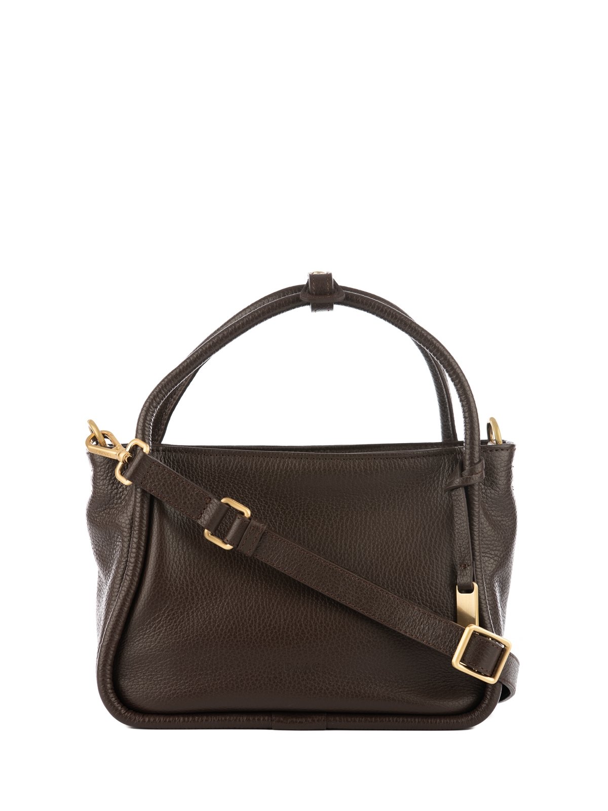 MINI GULIETTA czekoladowy groszek skórzana torebka damska listonoszka torba na ramię.jpg