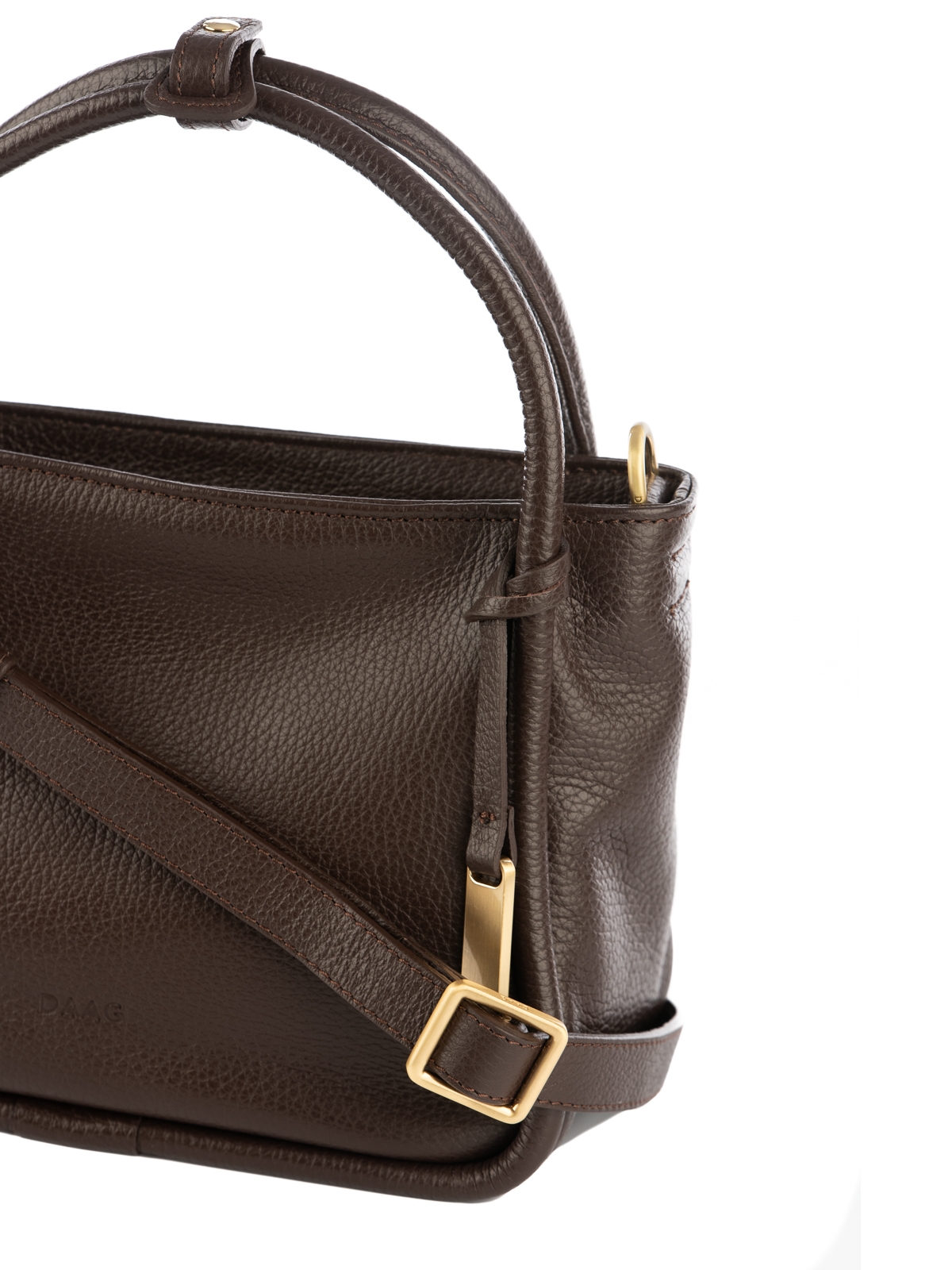 MINI GULIETTA czekoladowy groszek skórzana torebka damska listonoszka torba na ramię.jpg