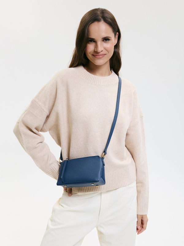 MINI CLAUDIA granatowa skórzana torebka damska mała.jpg