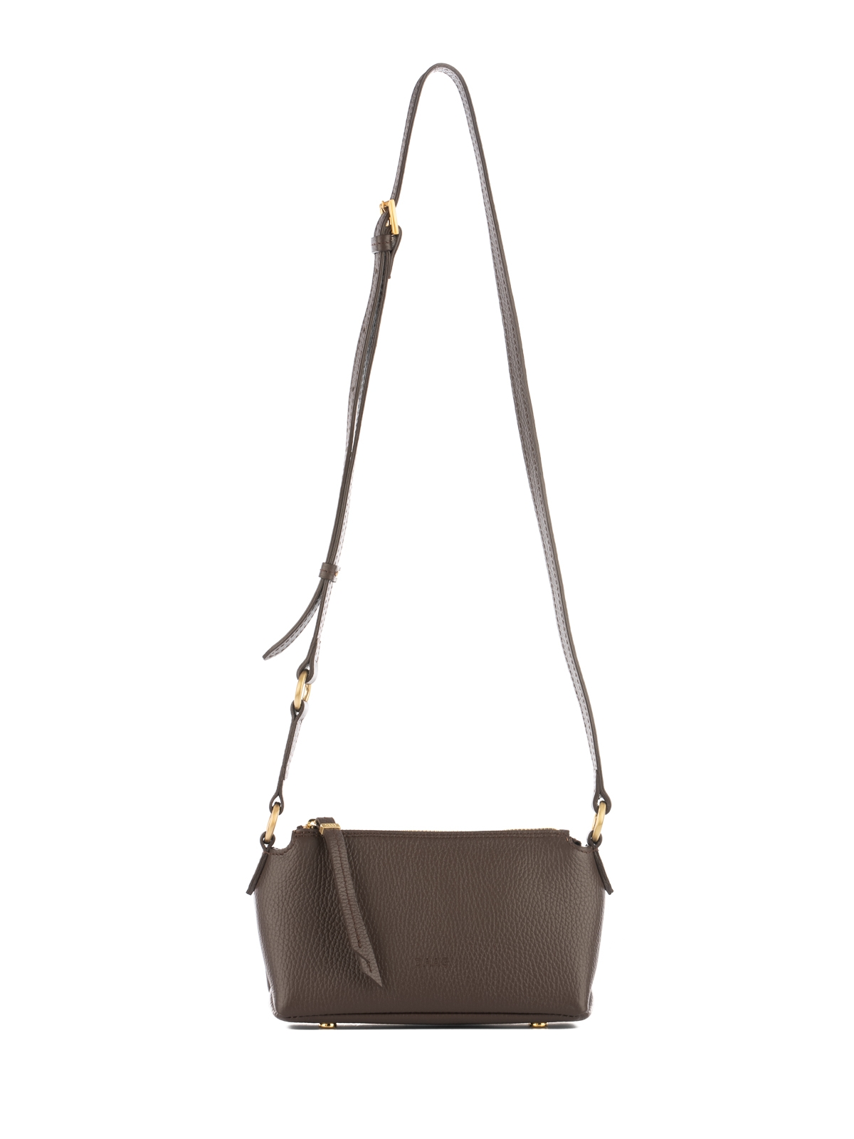 MINI CLAUDIA czekoladowy groszek skórzana torebka damska mała.jpg