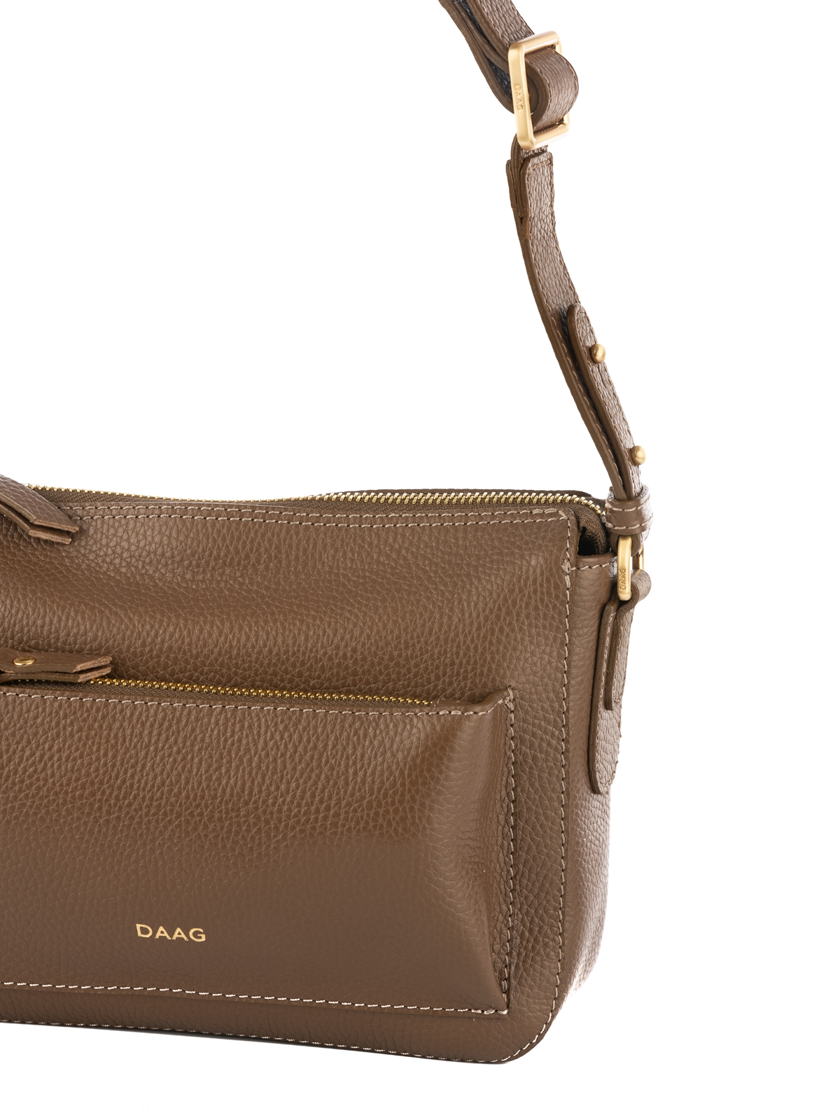 SOPHIE taupe groszek skórzana torebka damska listonoszka.jpg