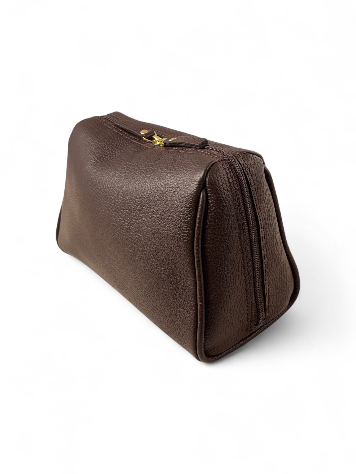 KELLY czekoladowa skórzana kosmetyczka damska zero waste.jpg