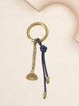 CHARMS troczek z łańcuszkiem niebieski skórzany breloczek
