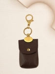CHARMS saszetka czekoladowy groszek skórzany breloczek