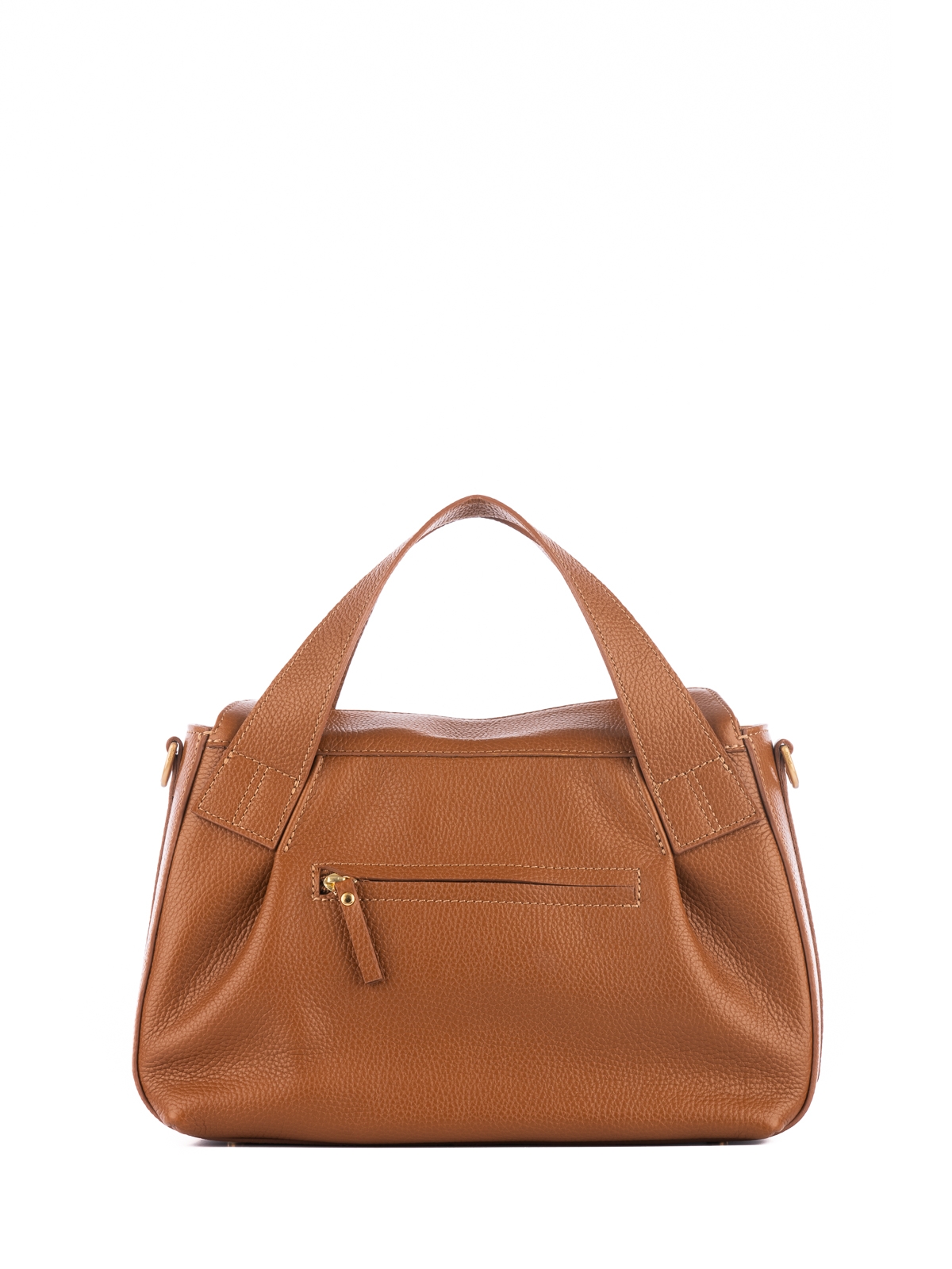 SIEMPRE koniak duża skórzana torebka kuferek.jpg