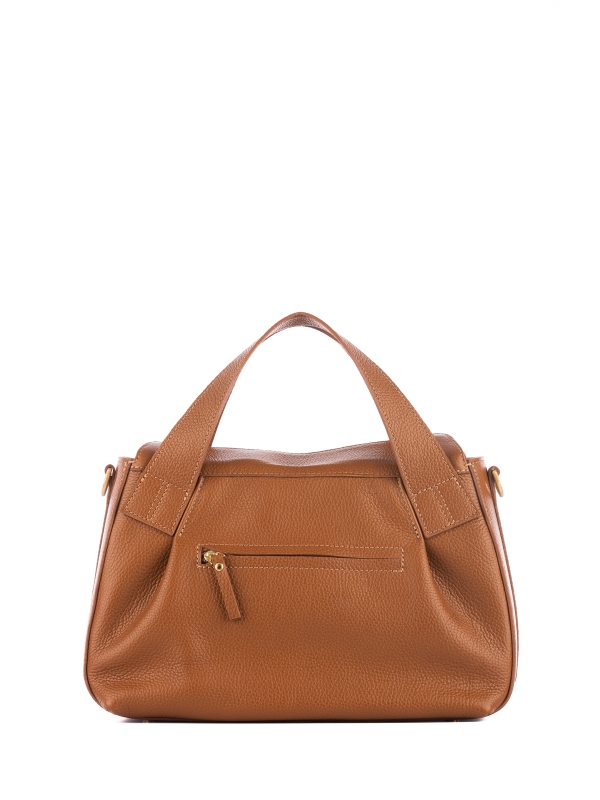 SIEMPRE koniak duża skórzana torebka kuferek.jpg