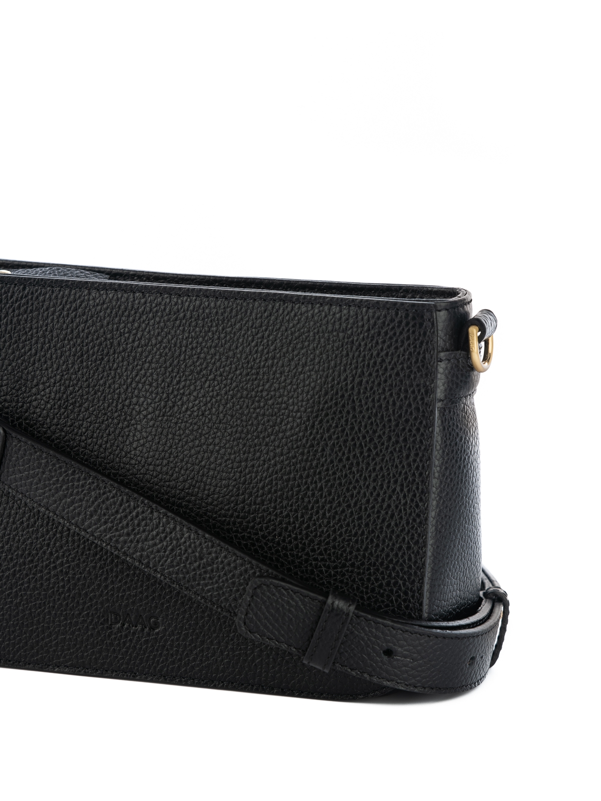 DORA czarna groszek skórzana torebka damska listonoszka torba na ramię somethingwhite.jpg