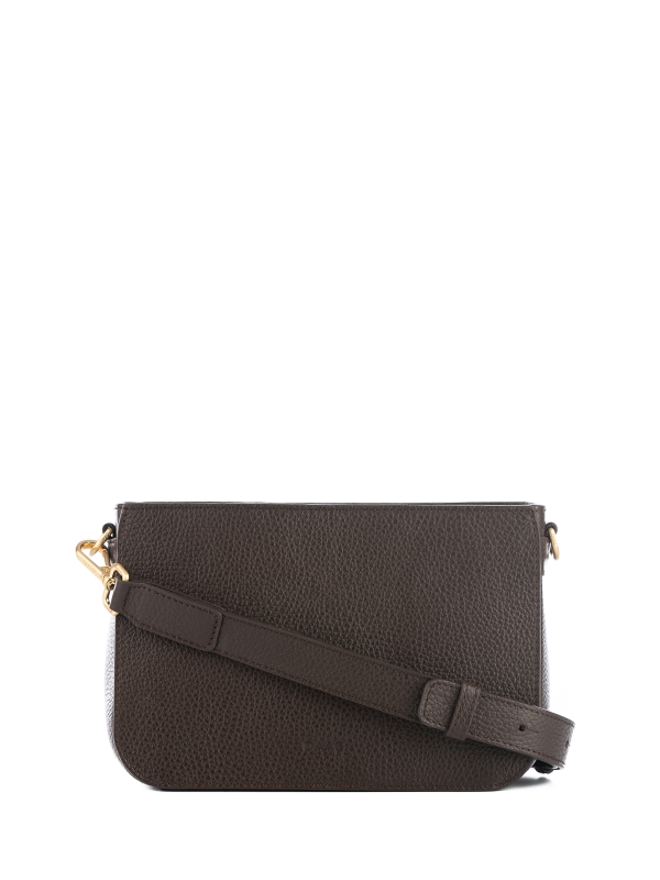 DORA czekoladowy groszek skórzana torebka damska listonoszka torba na ramię somethingwhite.jpg