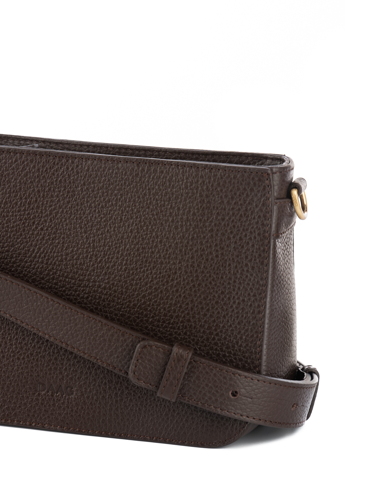 DORA czekoladowy groszek skórzana torebka damska listonoszka torba na ramię somethingwhite.jpg