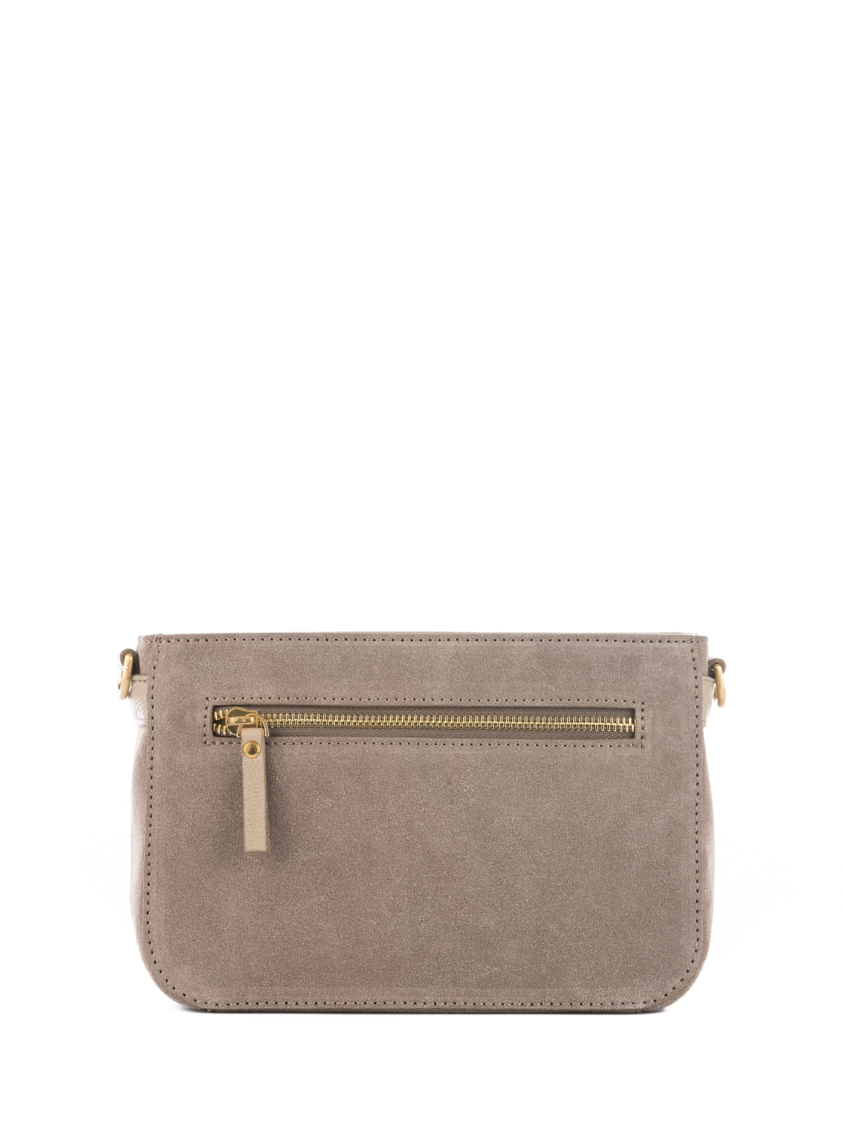 DORA zamszowa jasny taupe skórzana torebka damska listonoszka torba na ramię somethingwhite.jpg