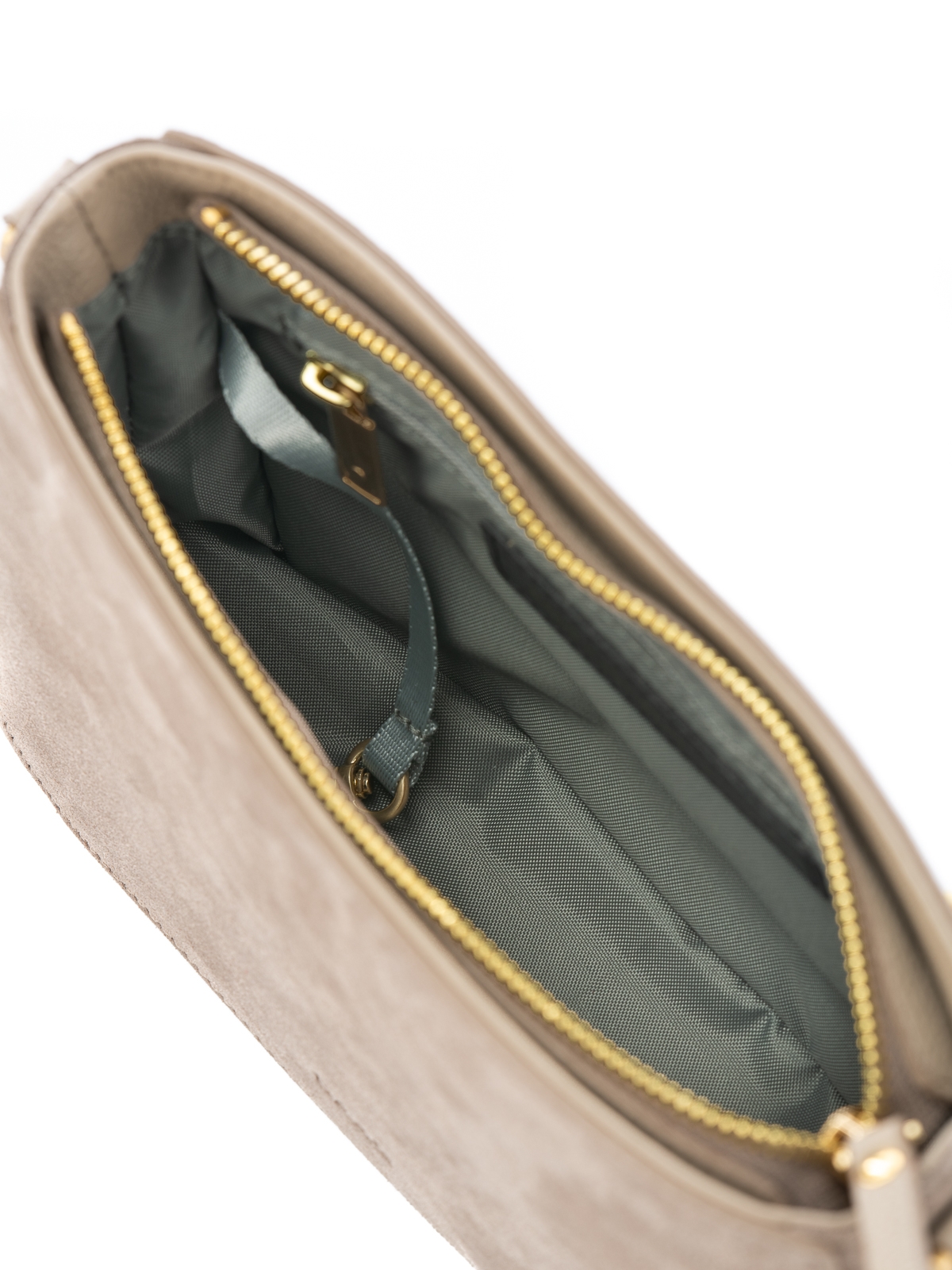 DORA zamszowa jasny taupe skórzana torebka damska listonoszka torba na ramię somethingwhite.jpg