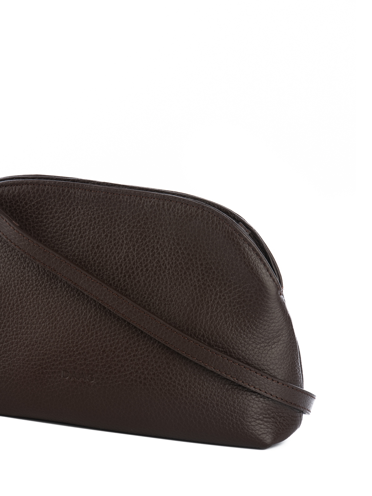 NINA czekoladowy groszek skórzana torebka damska listonoszka torba na ramię somethingwhite.jpg