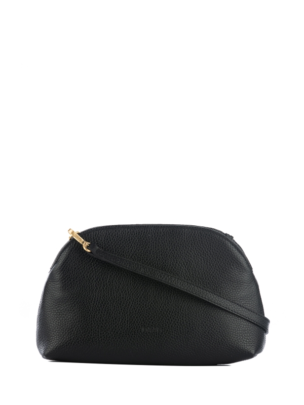 NINA czarny groszek skórzana torebka damska listonoszka torba na ramię somethingwhite.jpg