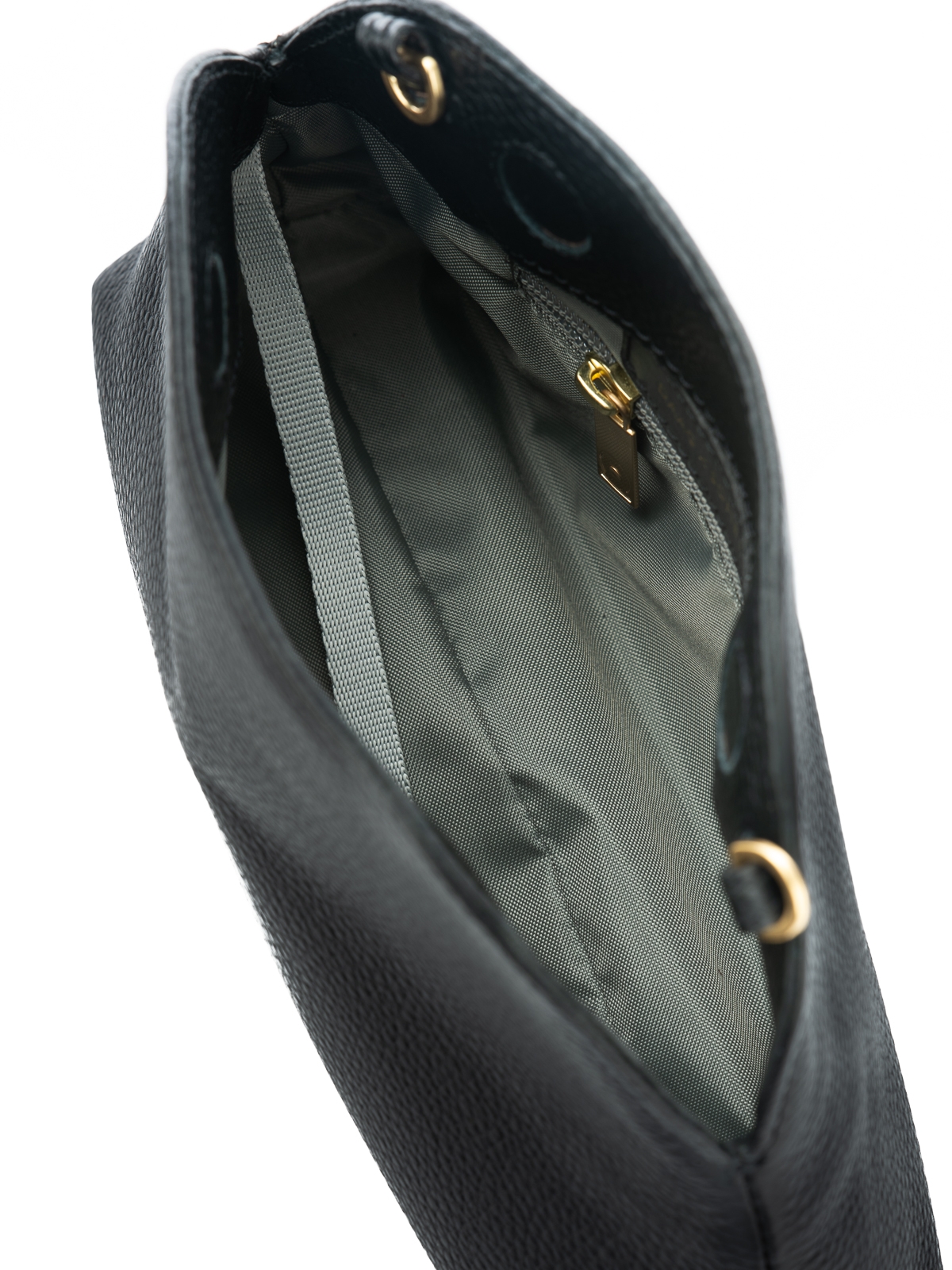 NINA czarny groszek skórzana torebka damska listonoszka torba na ramię somethingwhite.jpg