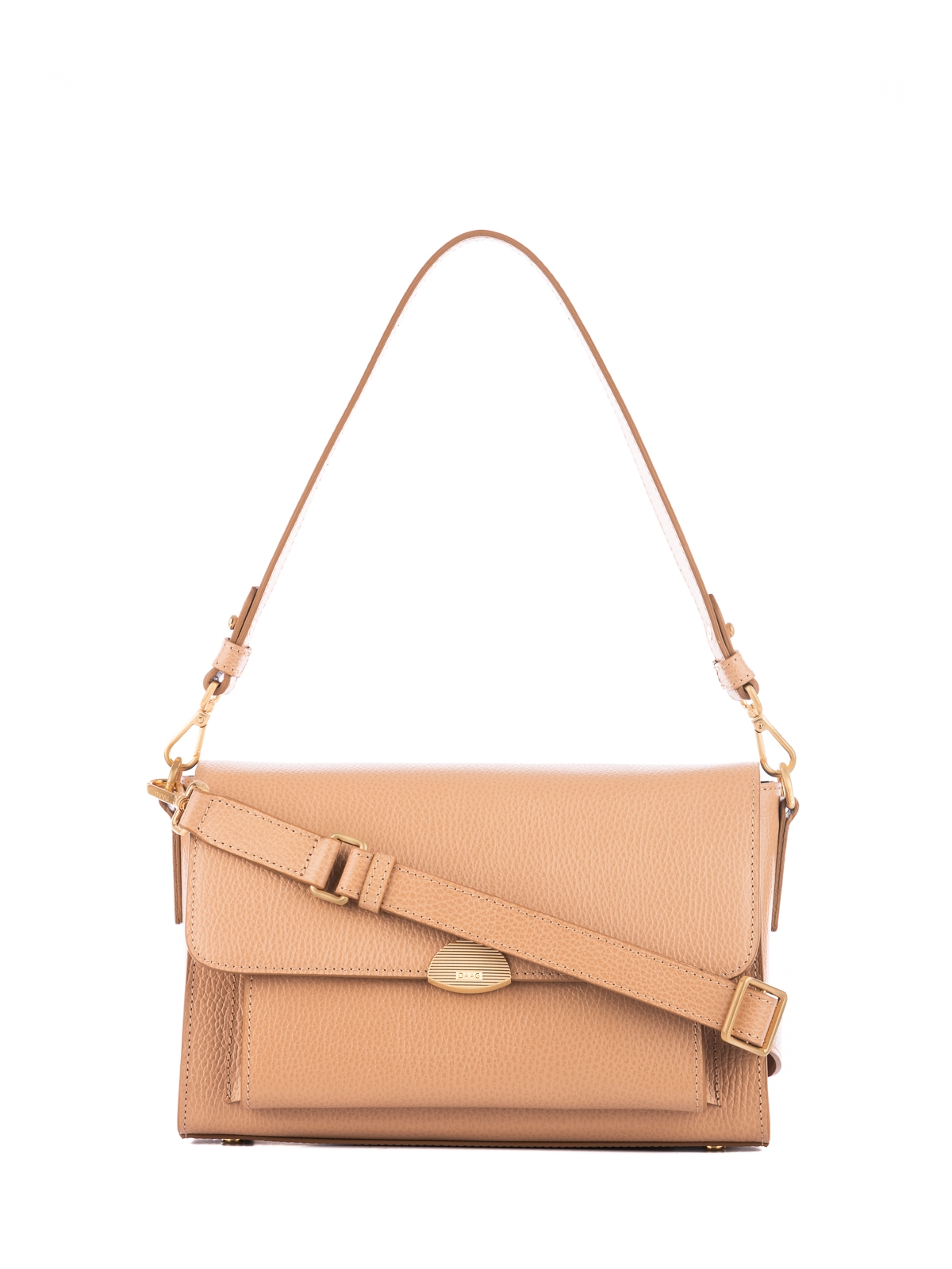 ISMENE beżowa latte groszek skórzana torebka damska.jpg