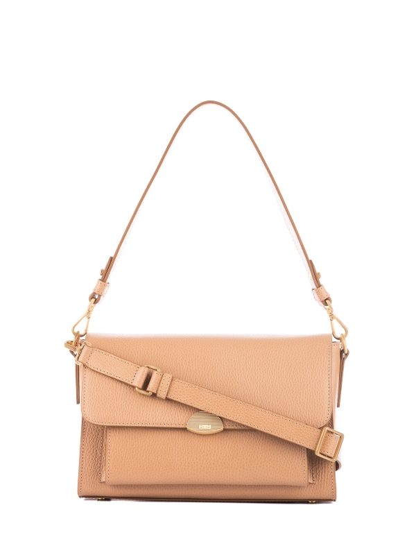 ISMENE beżowa latte groszek skórzana torebka damska.jpg