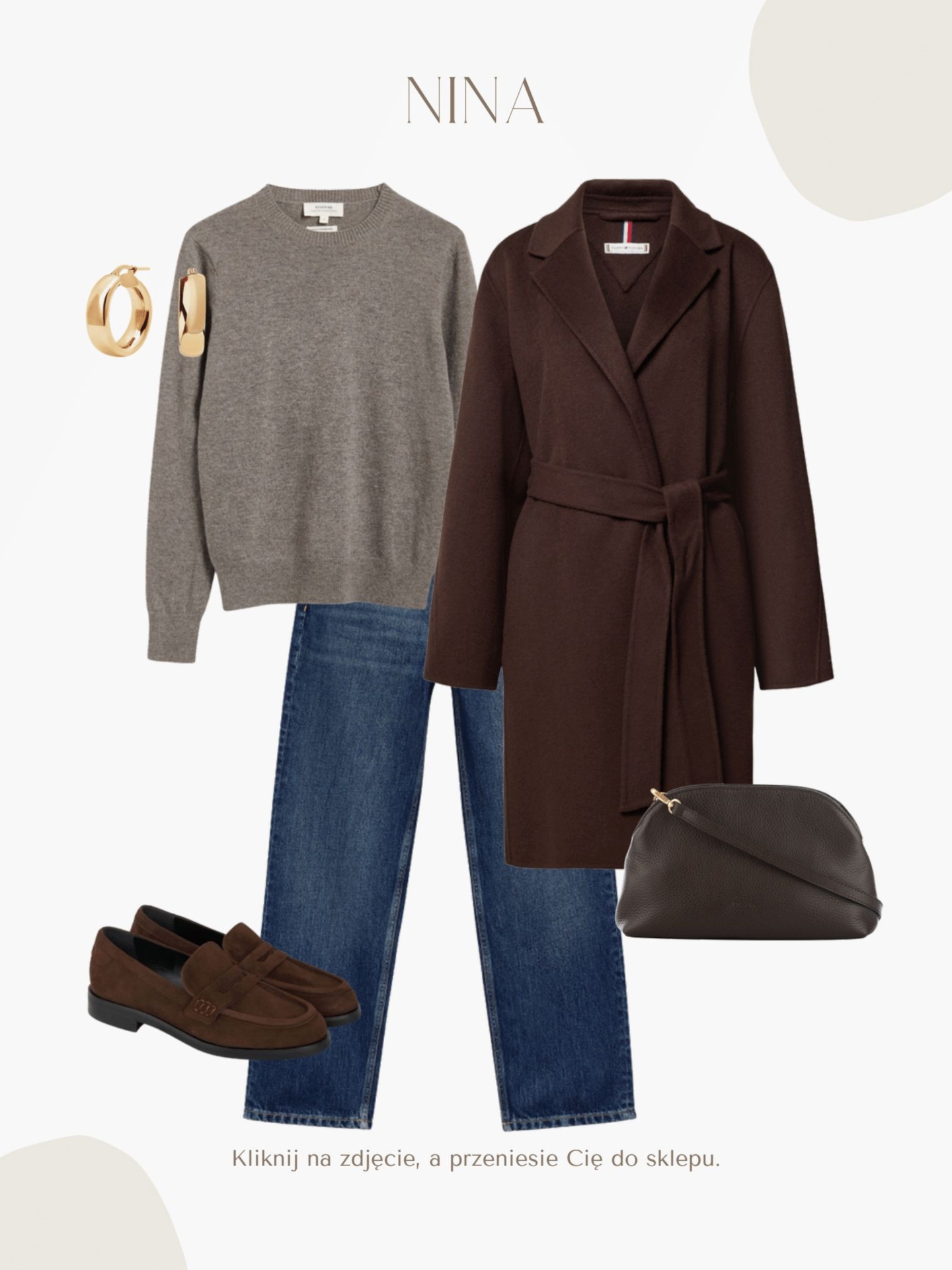 NINA czekoladowy groszek skórzana torebka damska listonoszka torba na ramię somethingwhite (7).jpg