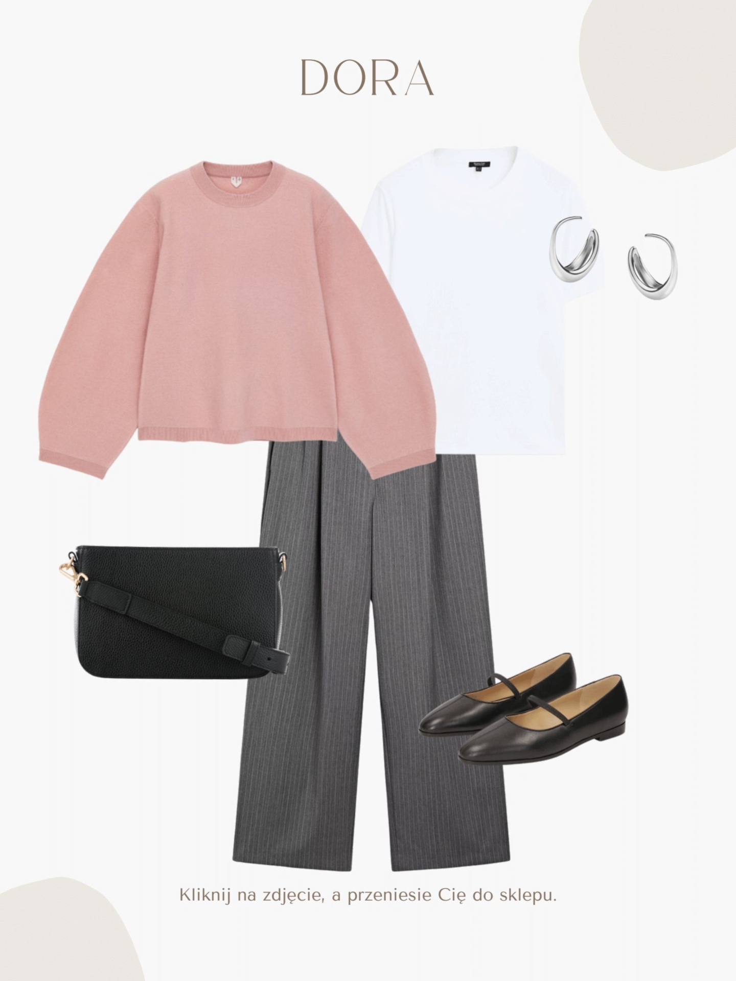 DORA czarna groszek skórzana torebka damska listonoszka torba na ramię somethingwhite.jpg