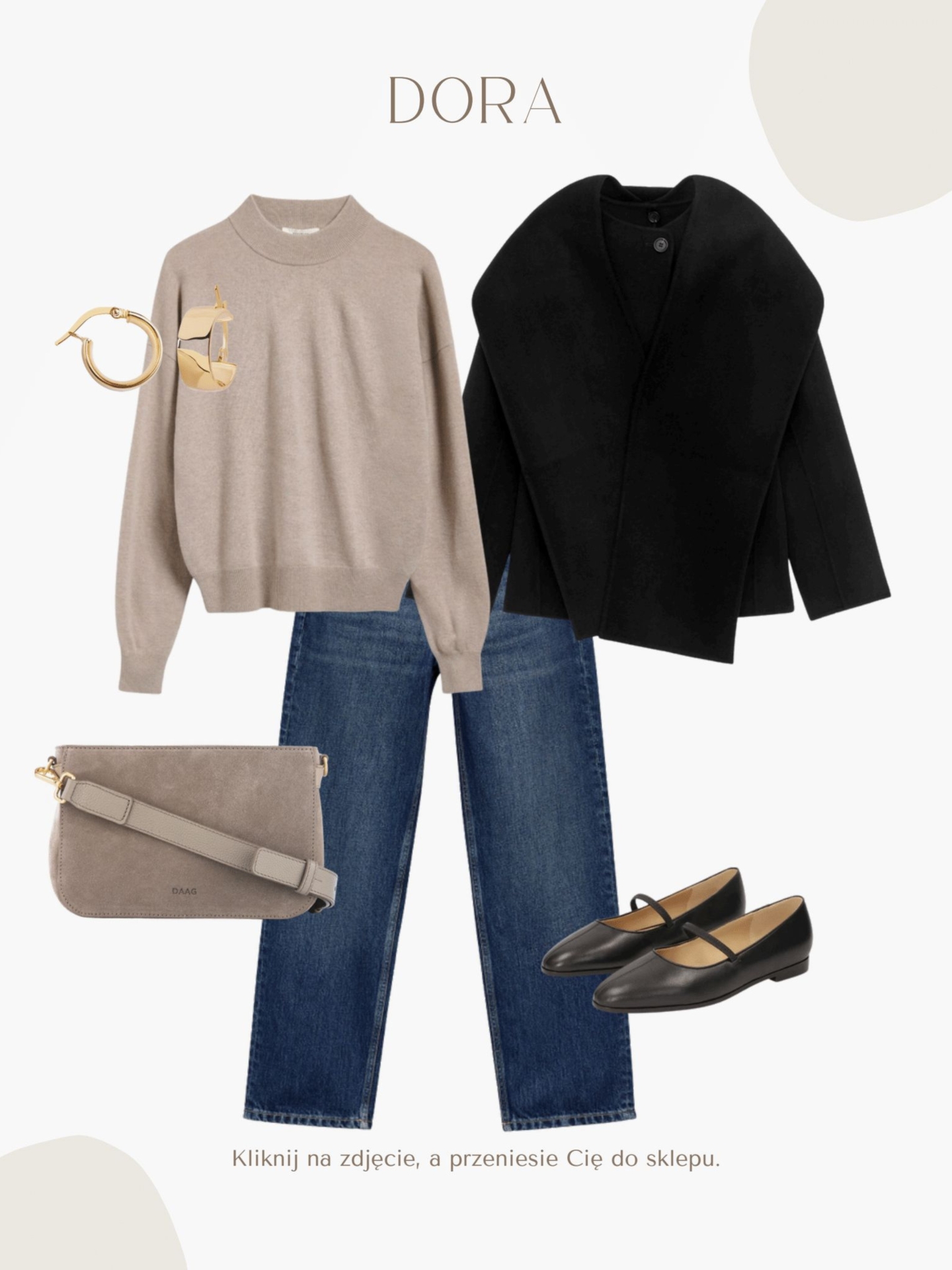 DORA zamszowa jasny taupe skórzana torebka damska listonoszka torba na ramię somethingwhite.jpg