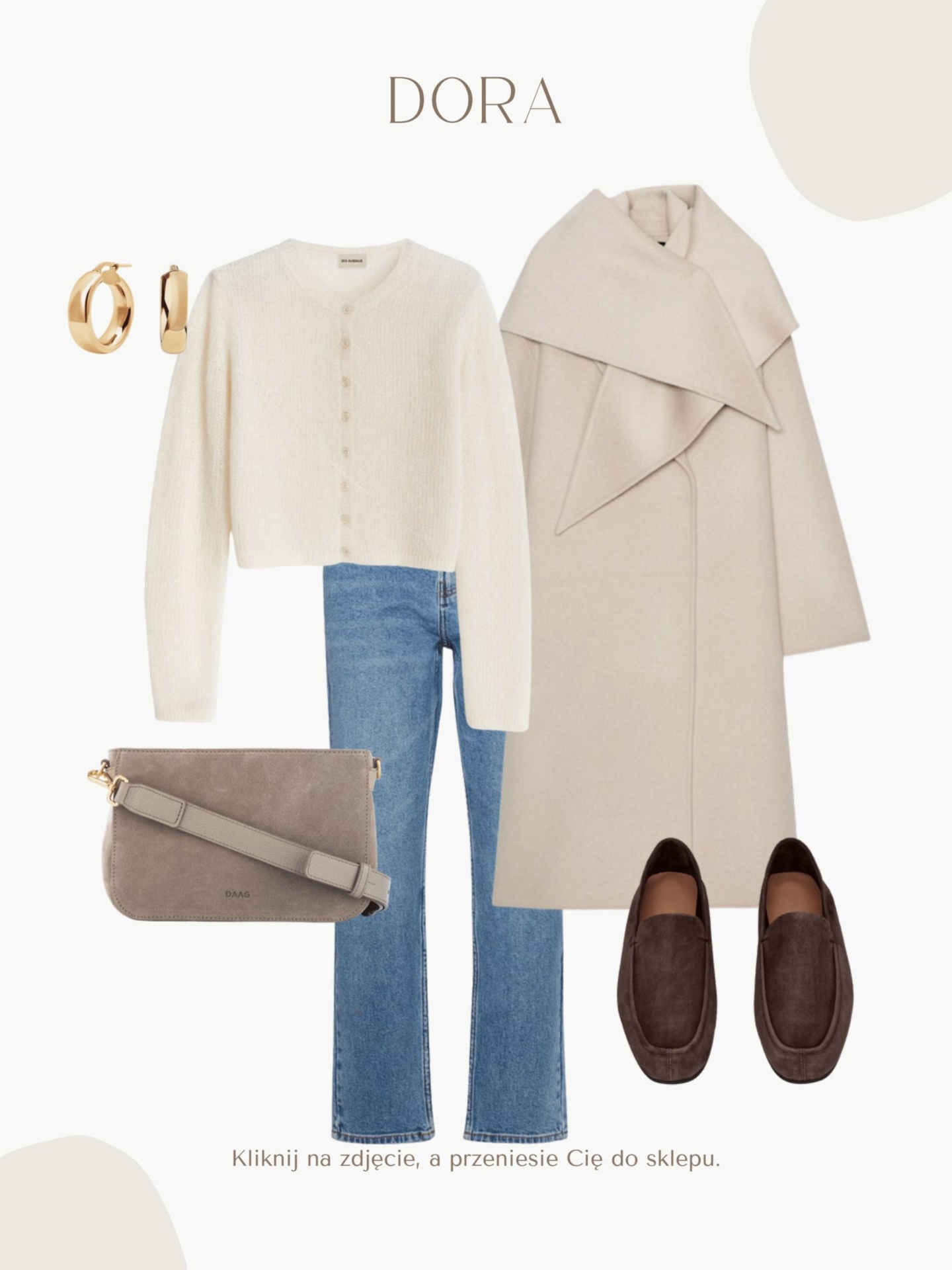 DORA zamszowa jasny taupe skórzana torebka damska listonoszka torba na ramię somethingwhite.jpg