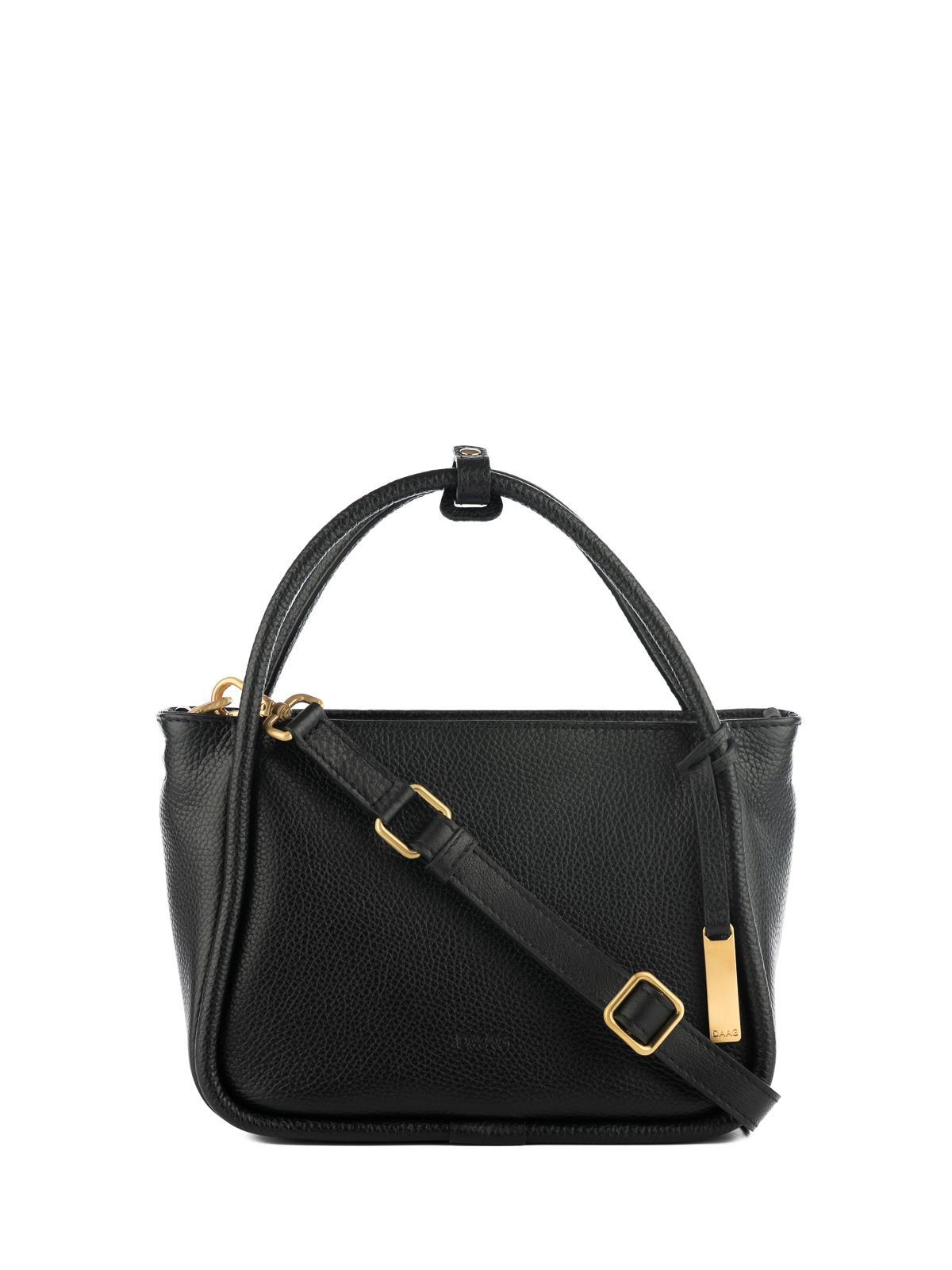 MINI GULIETTA czarny groszek skórzana torebka damska listonoszka torba na ramię.jpg