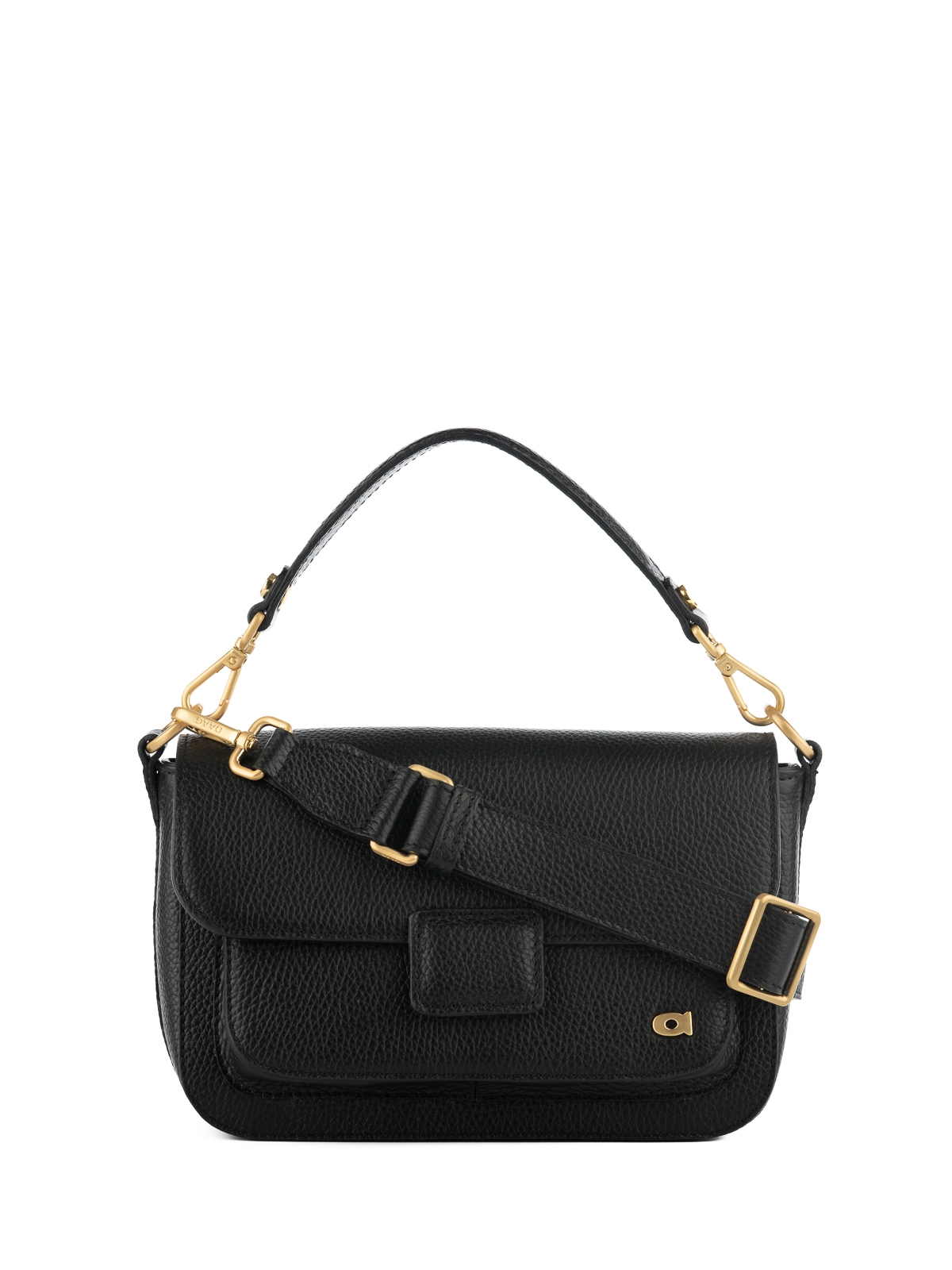 MINI MADELINE czarna groszek skórzana mała torebka damska na ramię.jpg