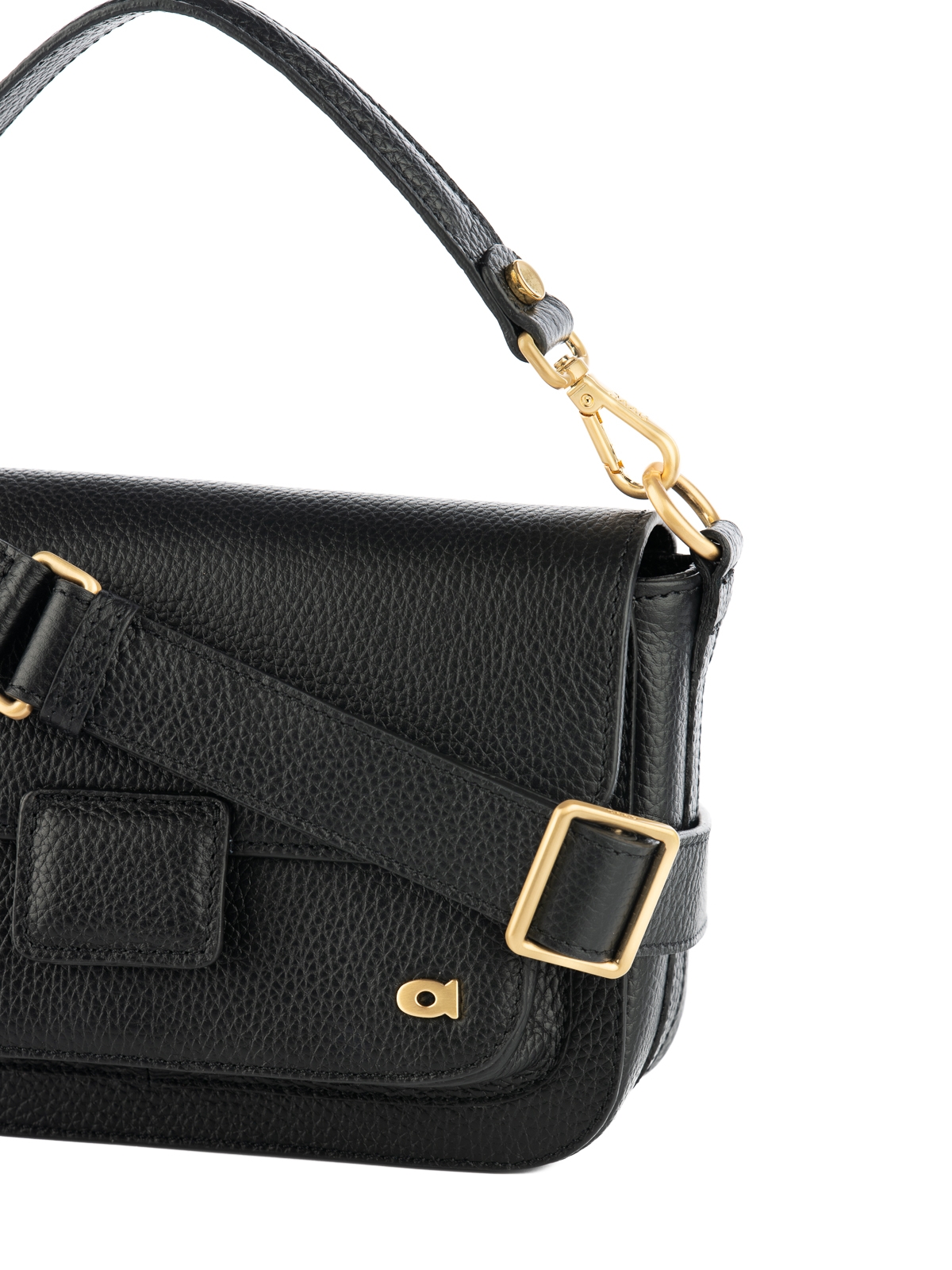 MINI MADELINE czarna groszek skórzana mała torebka damska na ramię.jpg