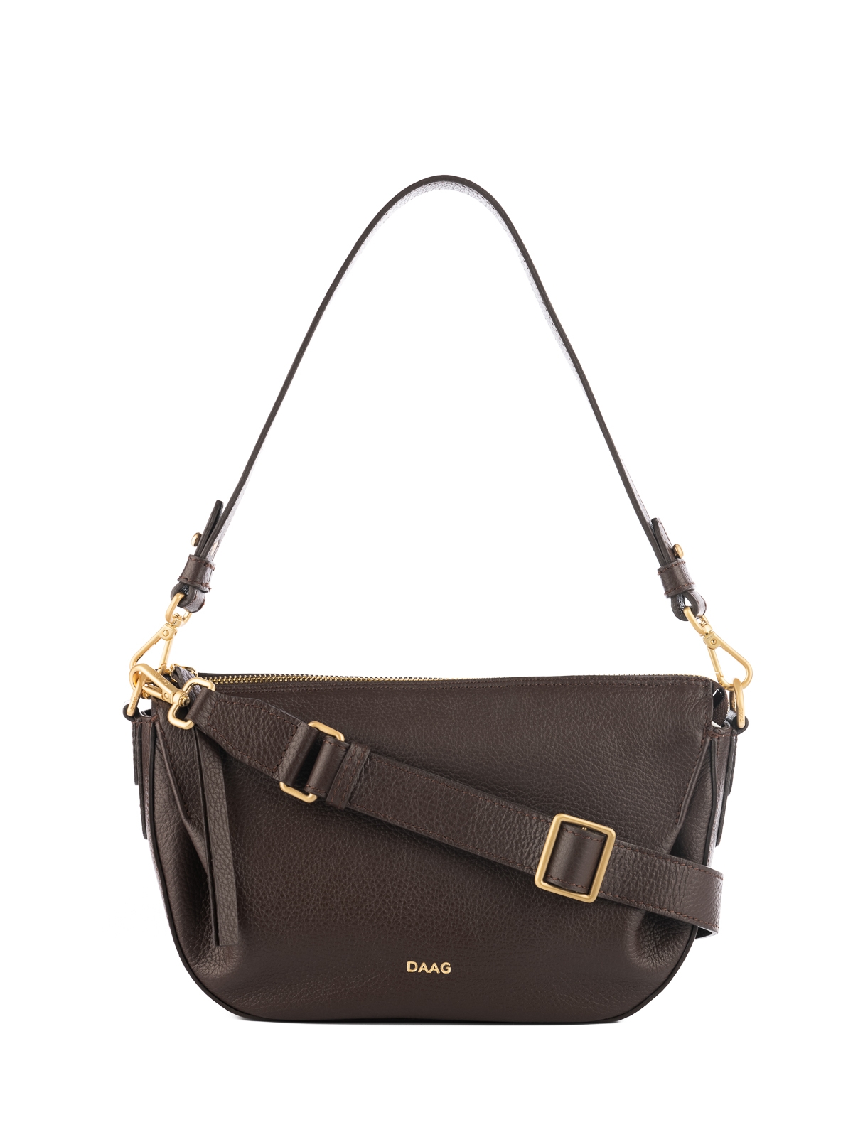 PENELOPE czekoladowy groszek skórzana torebka damska listonoszka torba na ramię.jpg