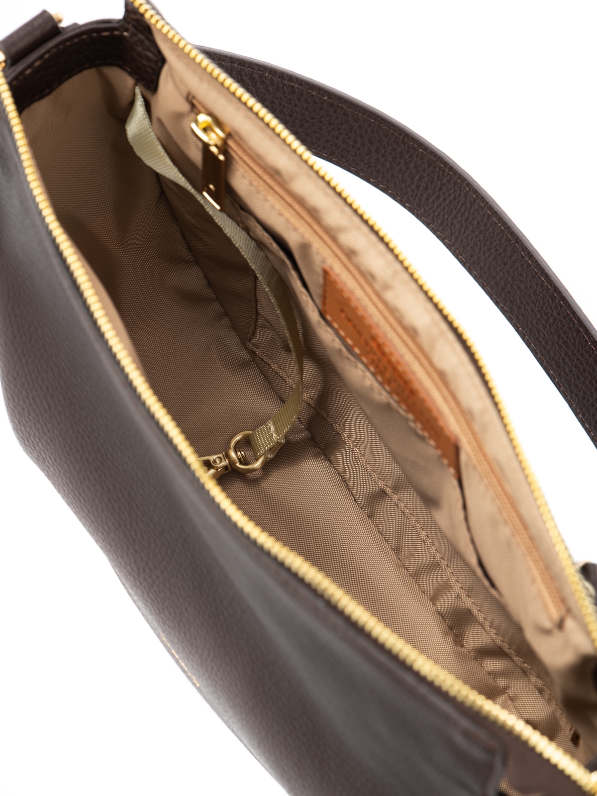 PENELOPE czekoladowy groszek skórzana torebka damska listonoszka torba na ramię.jpg