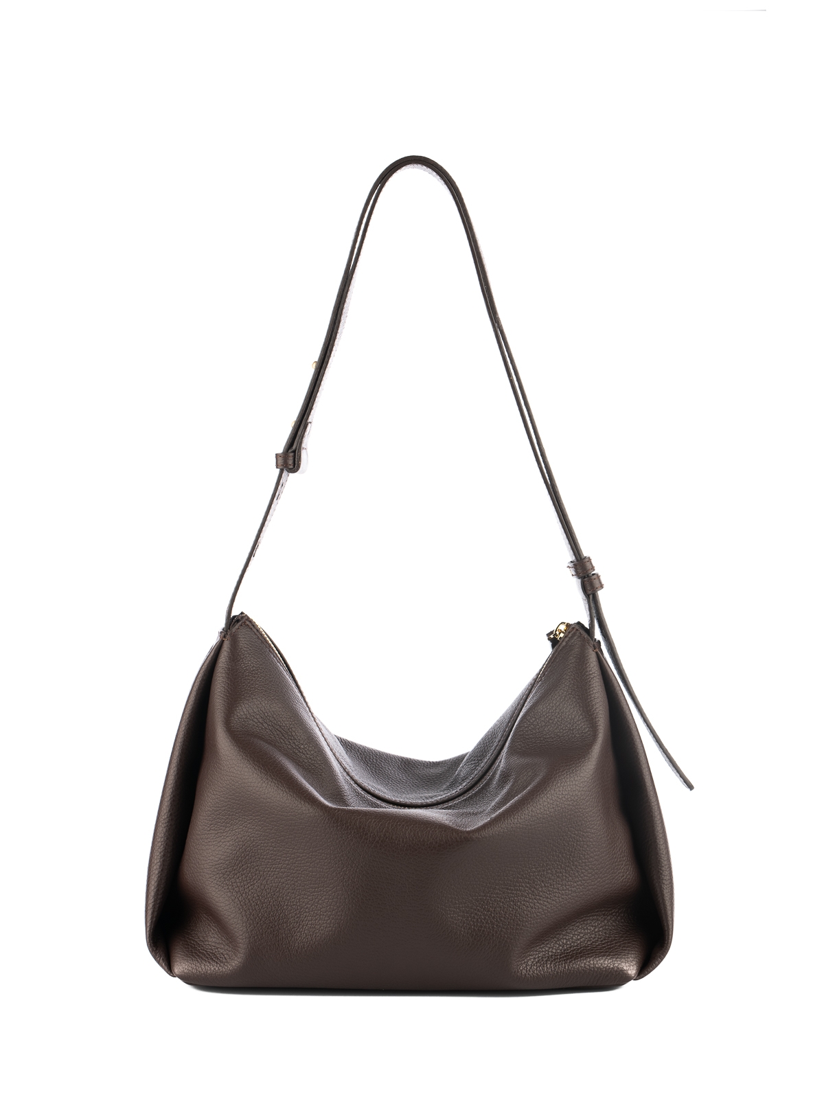 FLORENCE czekoladowy groszek skórzana torebka damska listonoszka torba na ramię.jpg