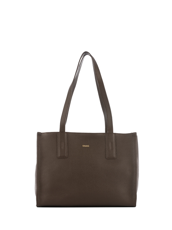 MINI HERMIONA czekoladowa skórzana torba shopper damska shopperka.jpg