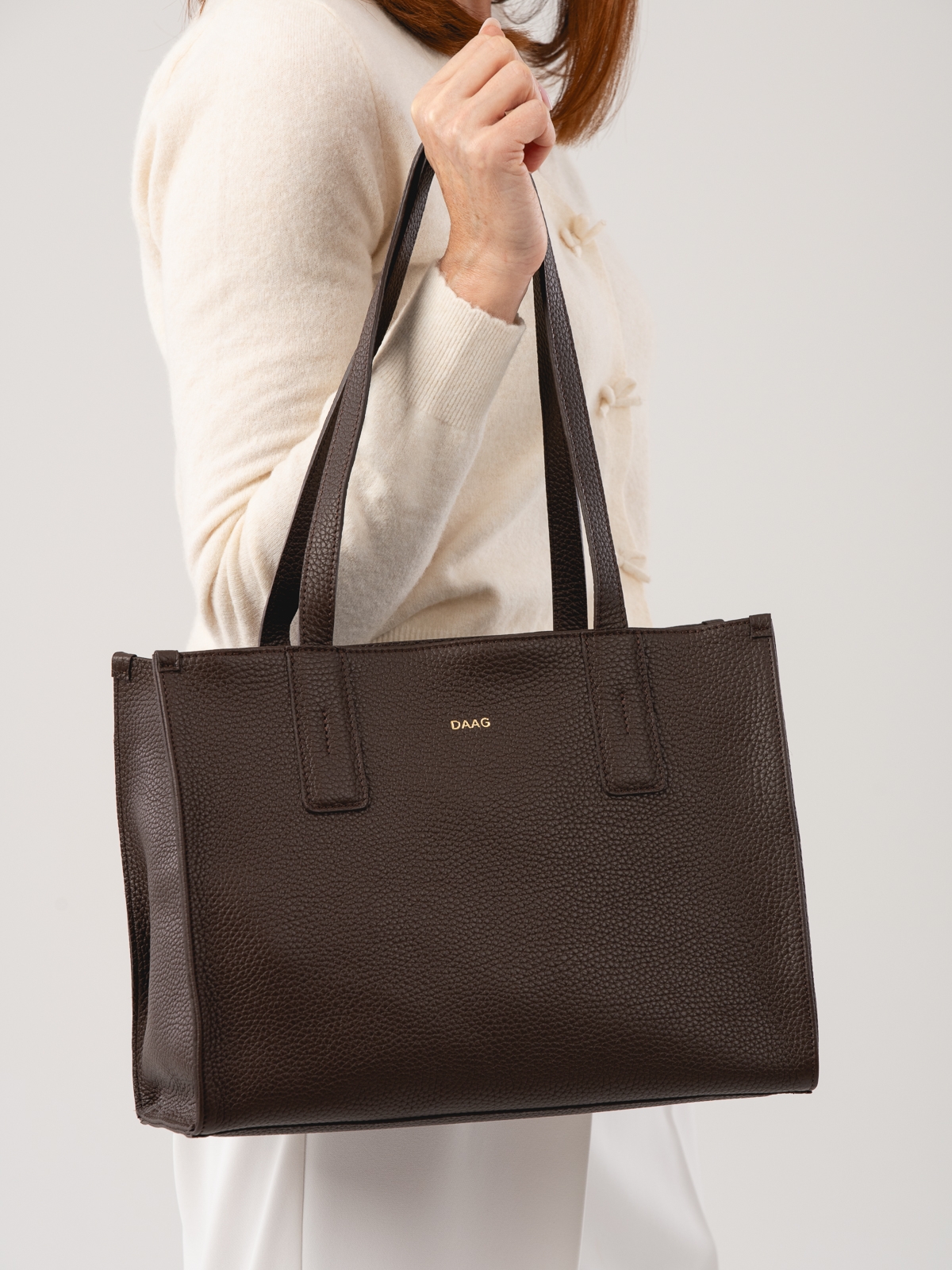 MINI HERMIONA czekoladowa skórzana torba shopper damska shopperka.jpg