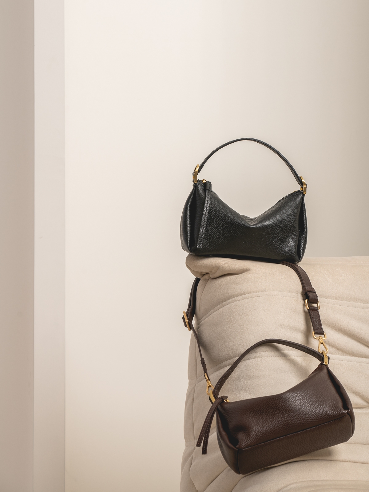 SIMONE czekoladowa skórzana torebka damska mała.jpg