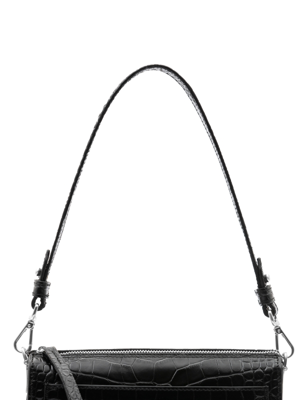 RĄCZKA czarna skórzana do torebki srebrne elementy.jpg