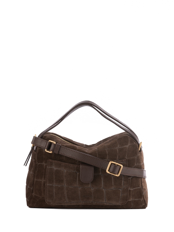 BONNIE zamsz czekoladowy croco duża skórzana torebka kuferek.jpg