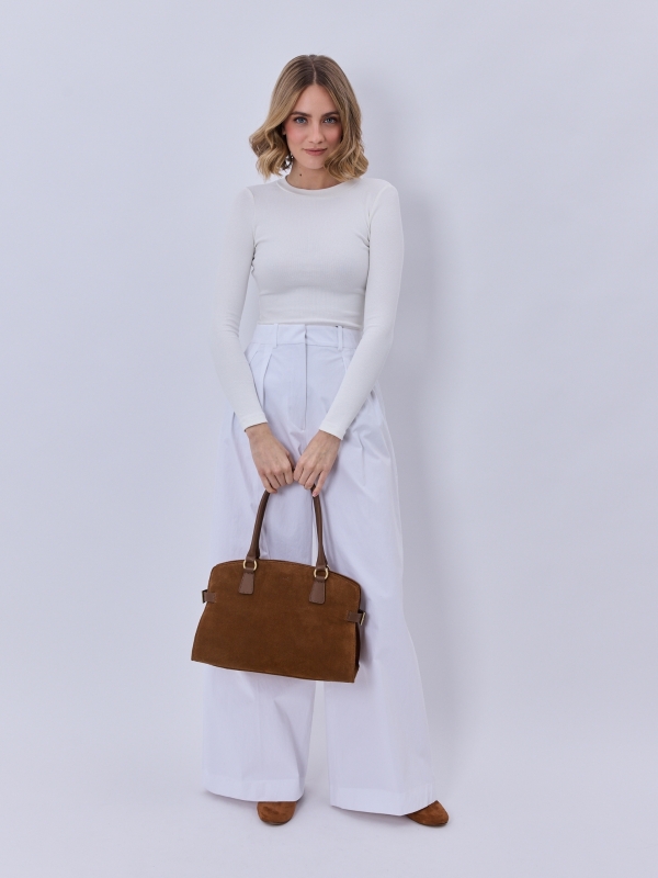 JACKLYN zamsz koniak skórzana torebka damska torba na ramię kuferek.jpg