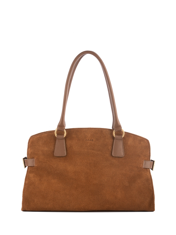 JACKLYN zamsz koniak skórzana torebka damska torba na ramię kuferek.jpg