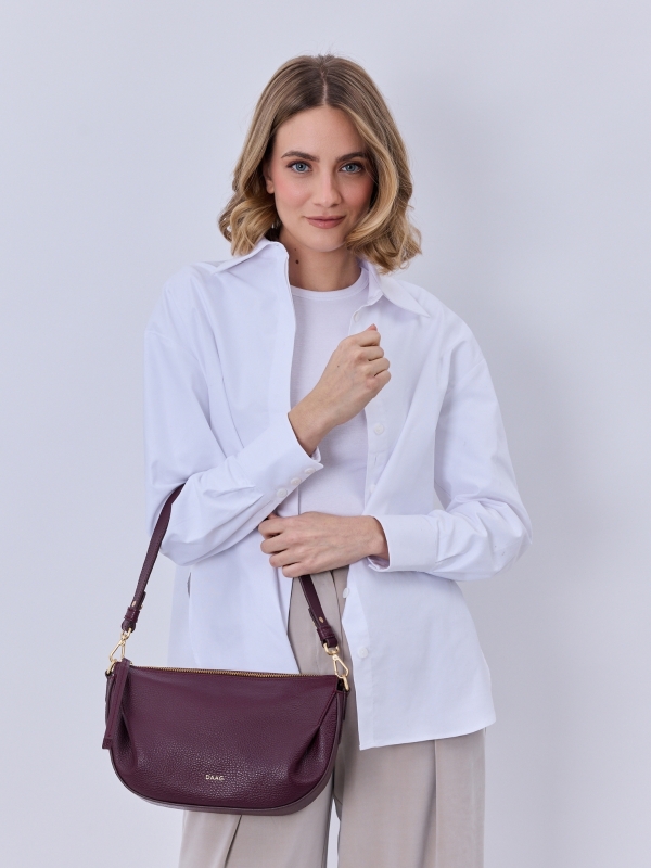 PENELOPE śliwkowa skórzana torebka damska listonoszka torba na ramię.jpg