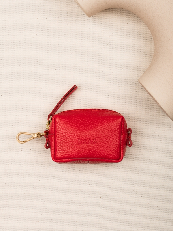 CHARMS lily mini saszetka czerwony groszek skórzana zero waste.jpg