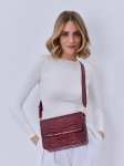MARIA bordowa skórzana torebka damska listonoszka torba na ramię