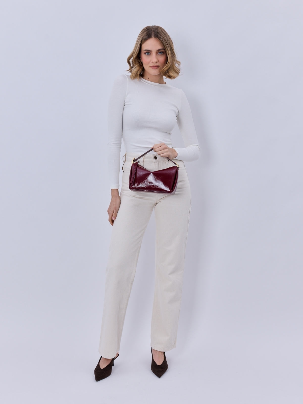 SIMONE bordowa błyszcząca skórzana torebka damska mała.jpg