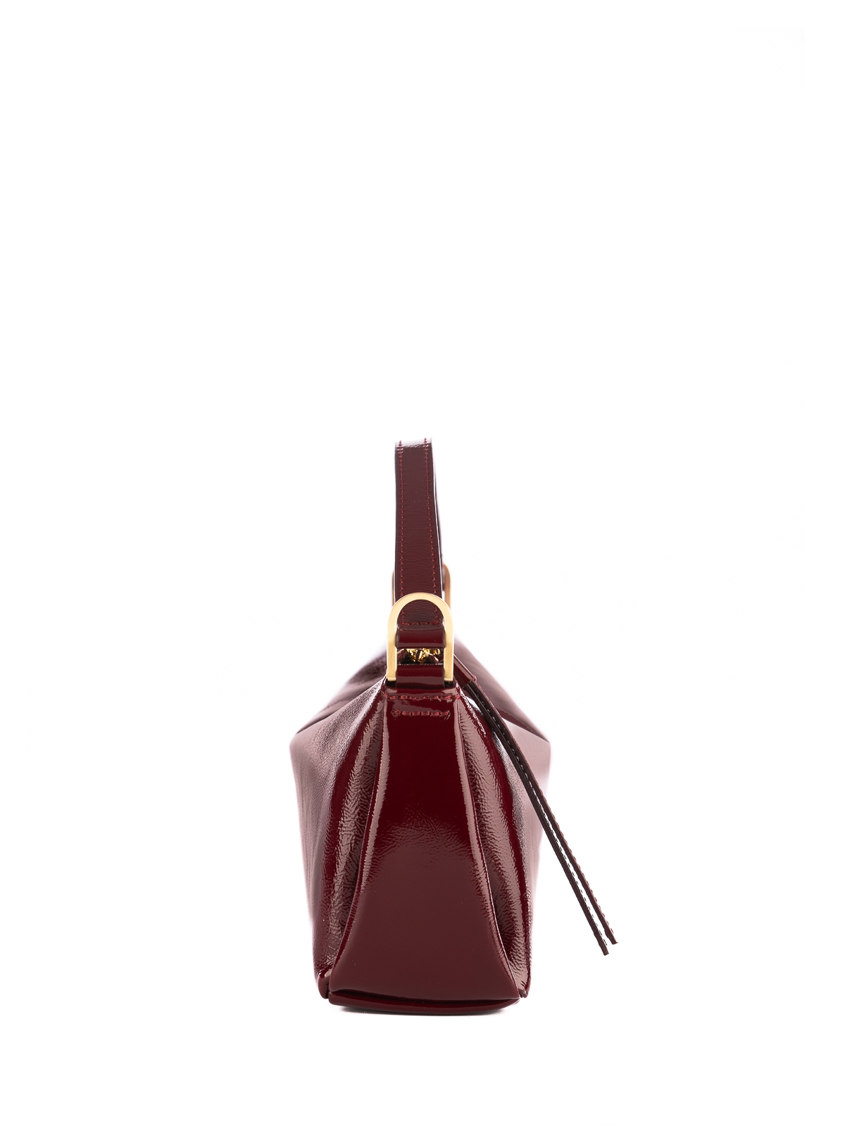 SIMONE bordowa błyszcząca skórzana torebka damska mała.jpg