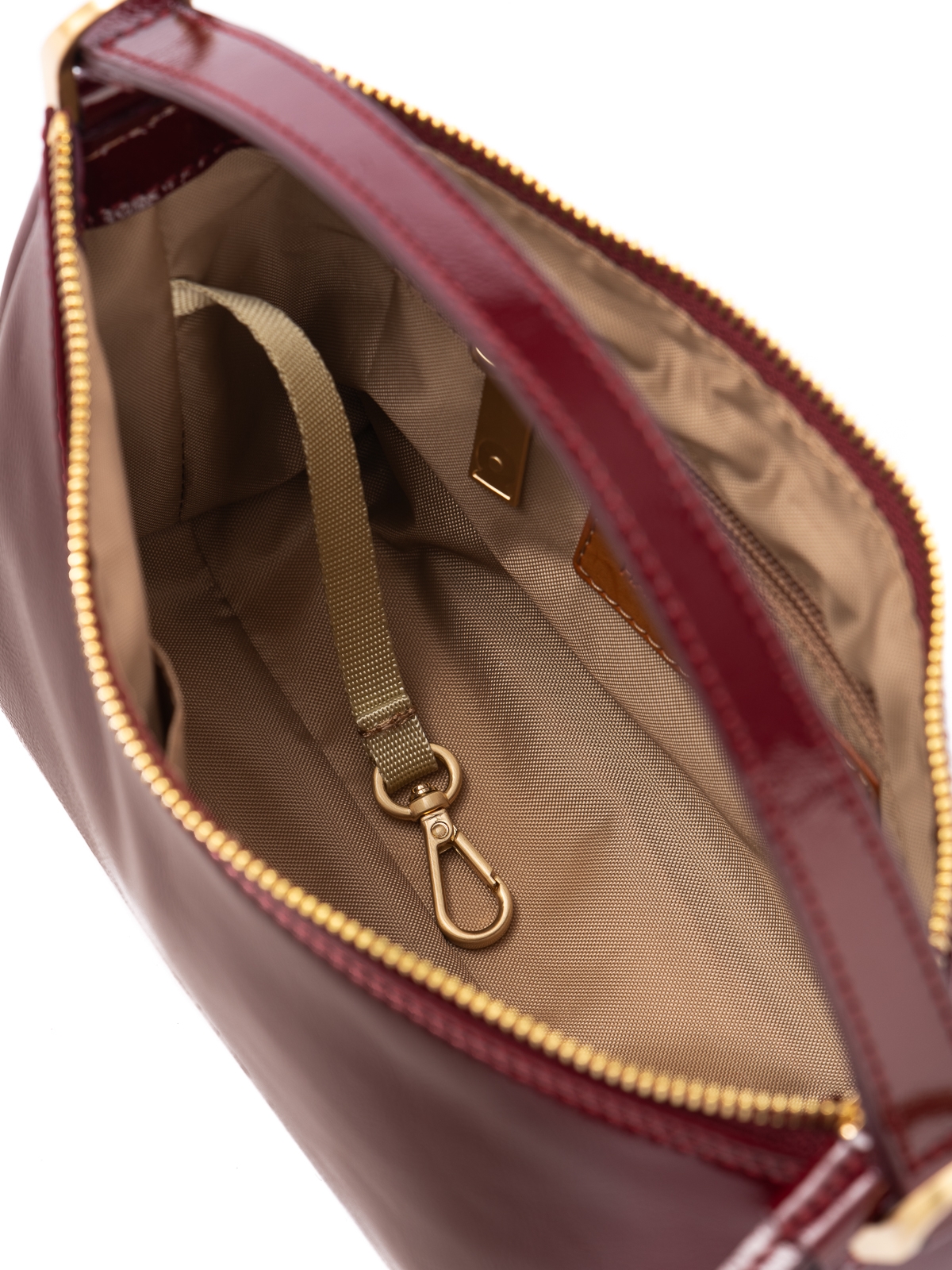 SIMONE bordowa błyszcząca skórzana torebka damska mała.jpg