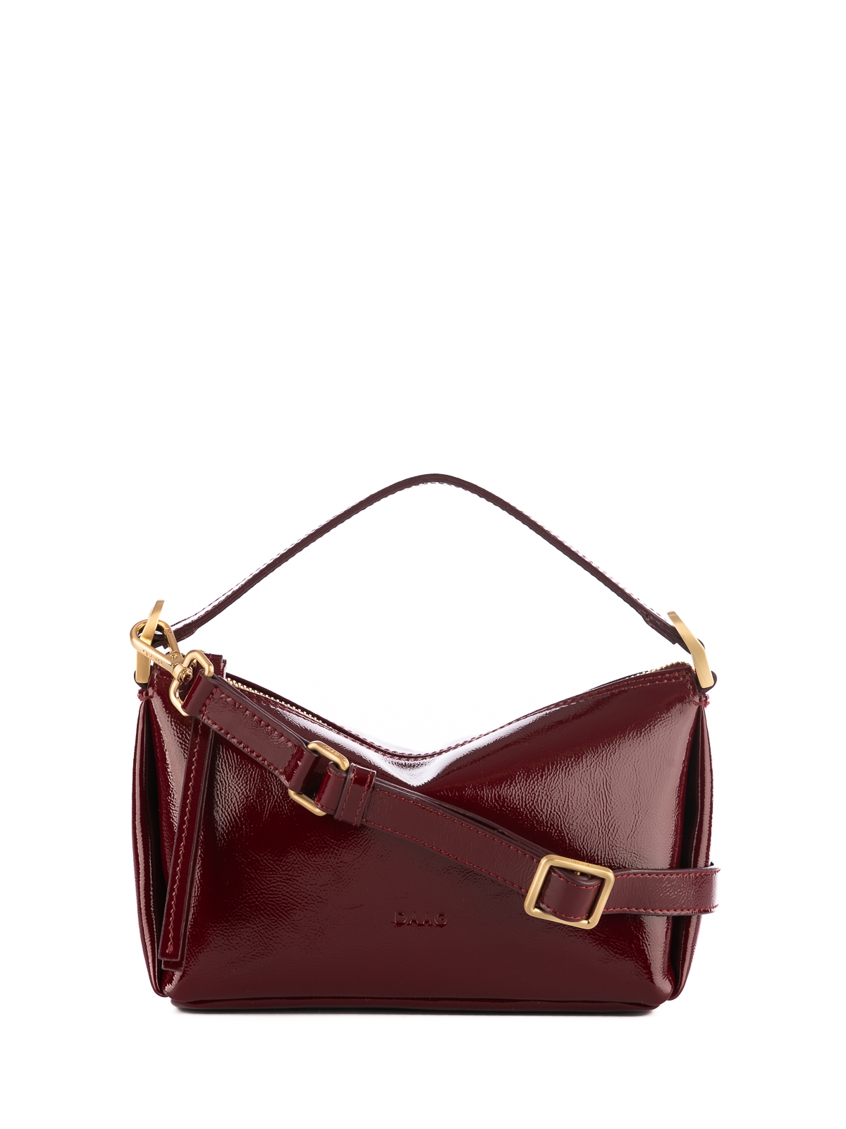 SIMONE bordowa błyszcząca skórzana torebka damska mała.jpg