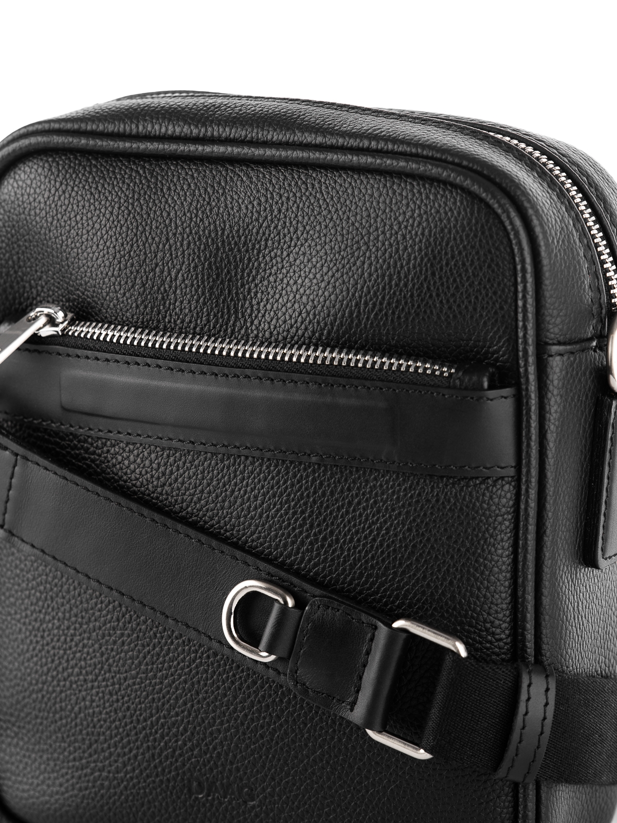 BRUNO czarna skórzana mała torba męska listonoszka.jpg