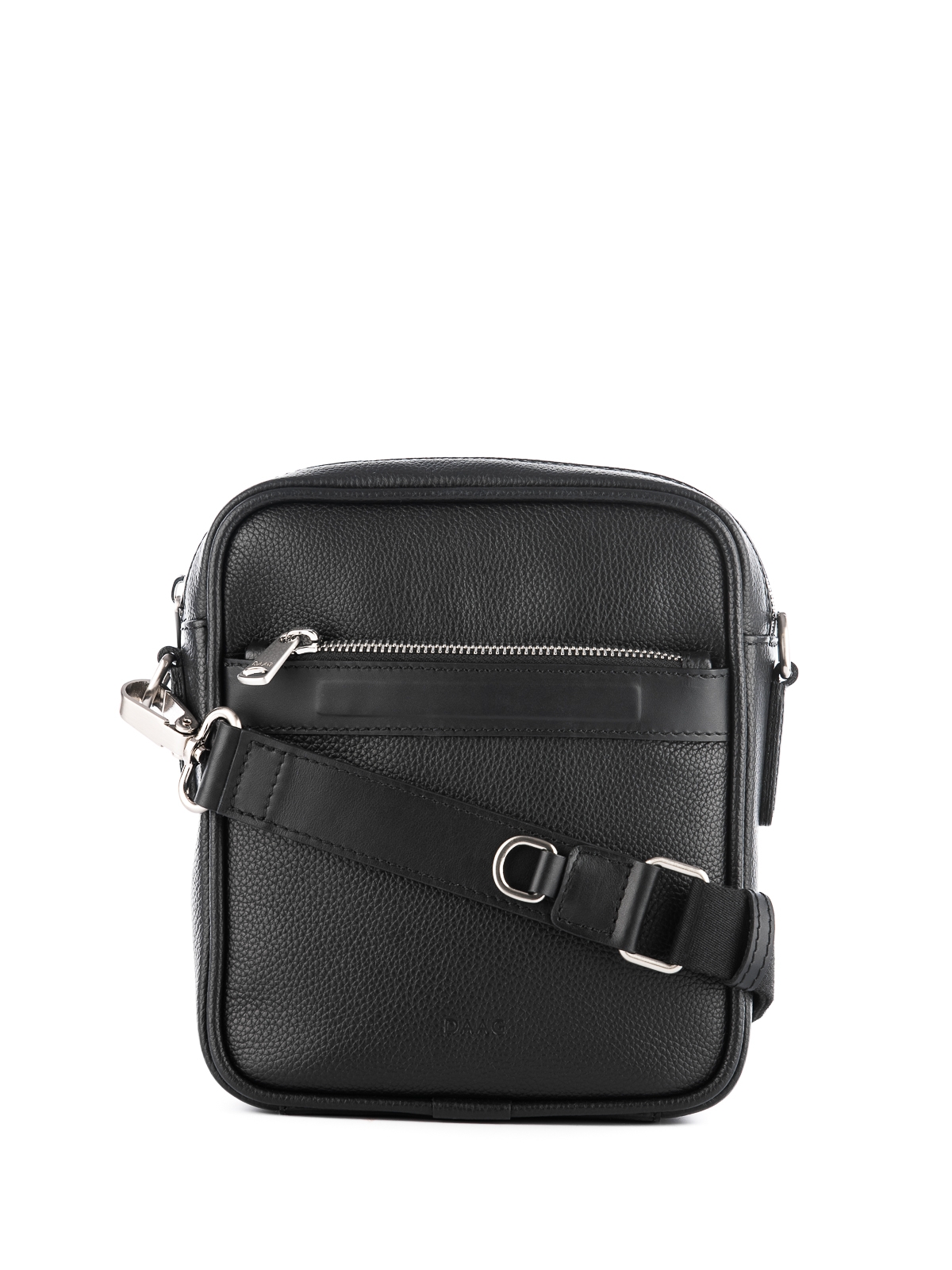 BRUNO czarna skórzana mała torba męska listonoszka.jpg