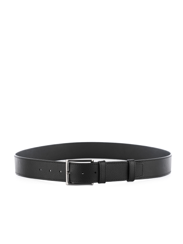 MATTEO CZARNY skórzany męski pasek do spodni z klamrą gunmetal.jpg