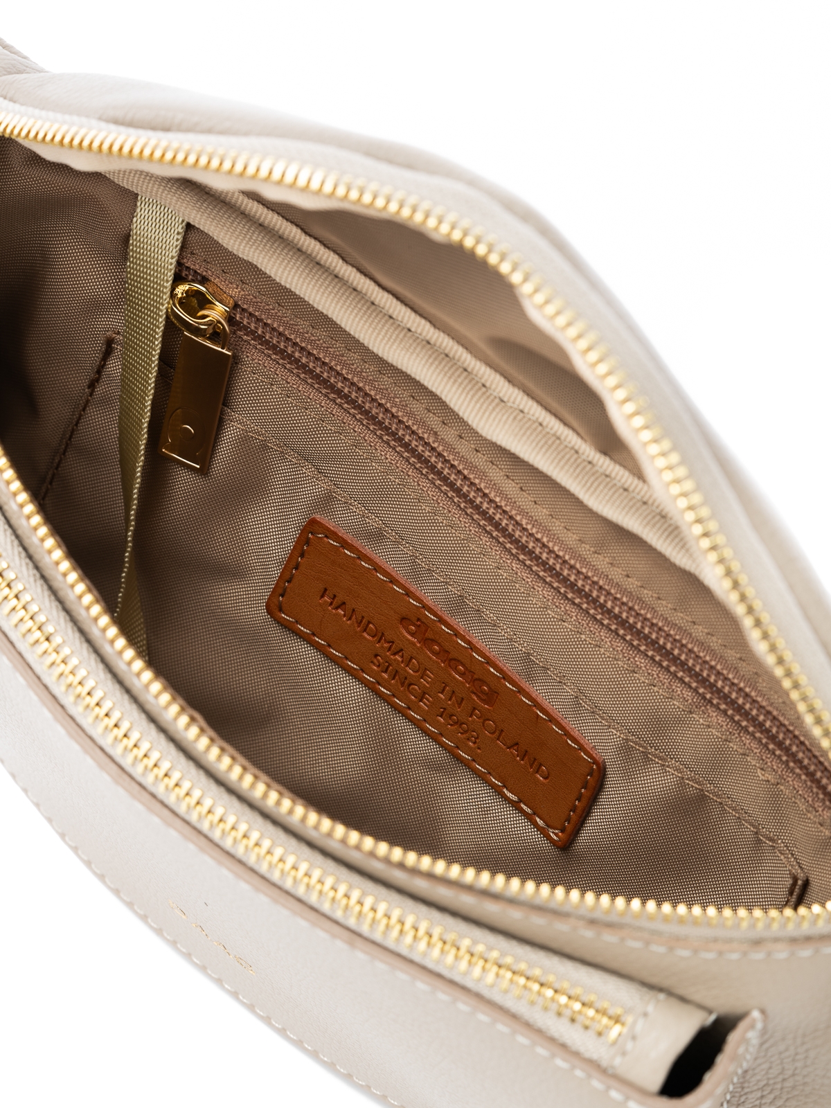 LARISSA zimny beż skórzana duża damska nerka saszetka torebka.jpg